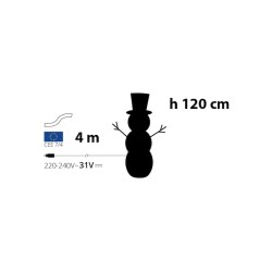 Bonhomme de neige Lumineux | Déco de Noël | Grossiste déco