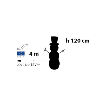 Bonhomme de neige Lumineux | Déco de Noël | Grossiste déco