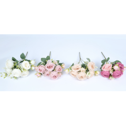 Bouquet de roses artificielles | Grossiste en décoration saisonnière
