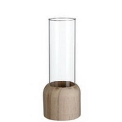 Soliflore Verre avec Socle Bois | Grossiste Fleuriste | Qualité Prix