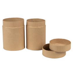 Boite ronde en kraft à personnaliser