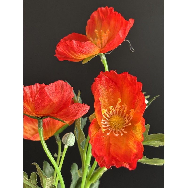 Coquelicot artificiel | Fleurs artificielles | Grossiste Fleuristes