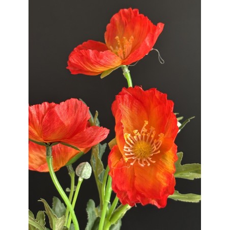 Coquelicot artificiel | Fleurs artificielles | Grossiste Fleuristes