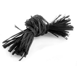 Raphia naturel noir, floche de 300 g