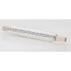 Fil Laiton Argent sur Bâtonnet en Bois 0,50mm 100g