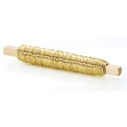 Fil Laiton Or sur Bâtonnet en Bois 0,50mm 100g