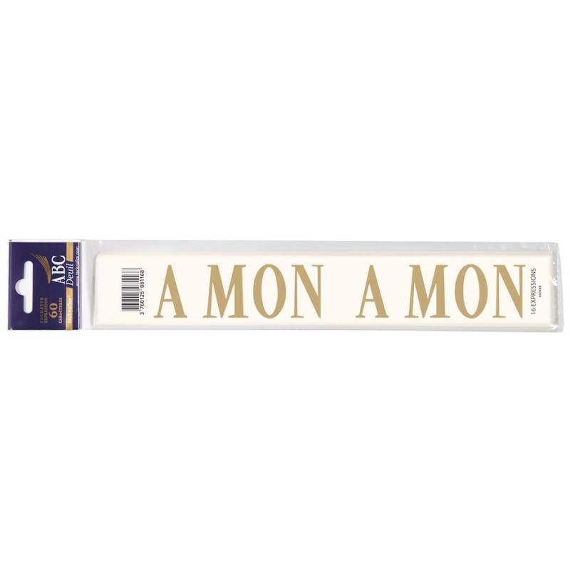 Mot Décalcomanie pour Ruban Mortuaire "A MON"