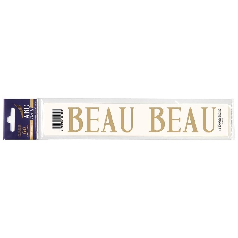 Mot Décalcomanie pour Ruban Mortuaire "BEAU"