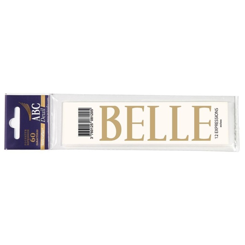 Mot Décalcomanie pour Ruban Mortuaire "BELLE"