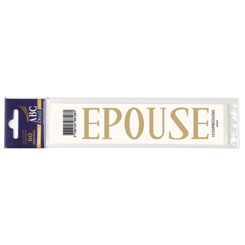 Mot Décalcomanie pour Ruban Mortuaire "EPOUSE"
