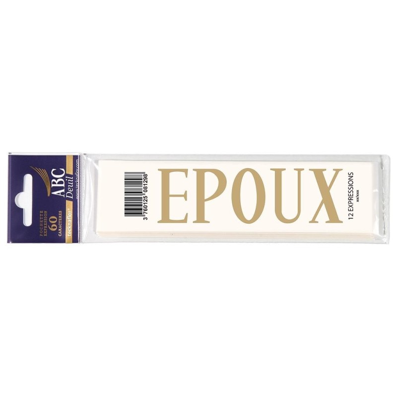Mot Décalcomanie pour Ruban Mortuaire "EPOUX"