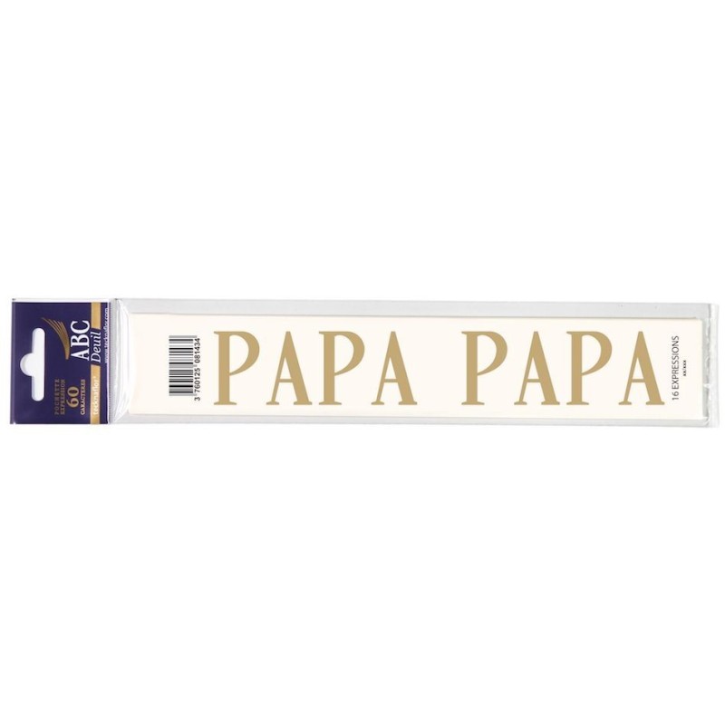 Mot Décalcomanie pour Ruban Mortuaire "PAPA"