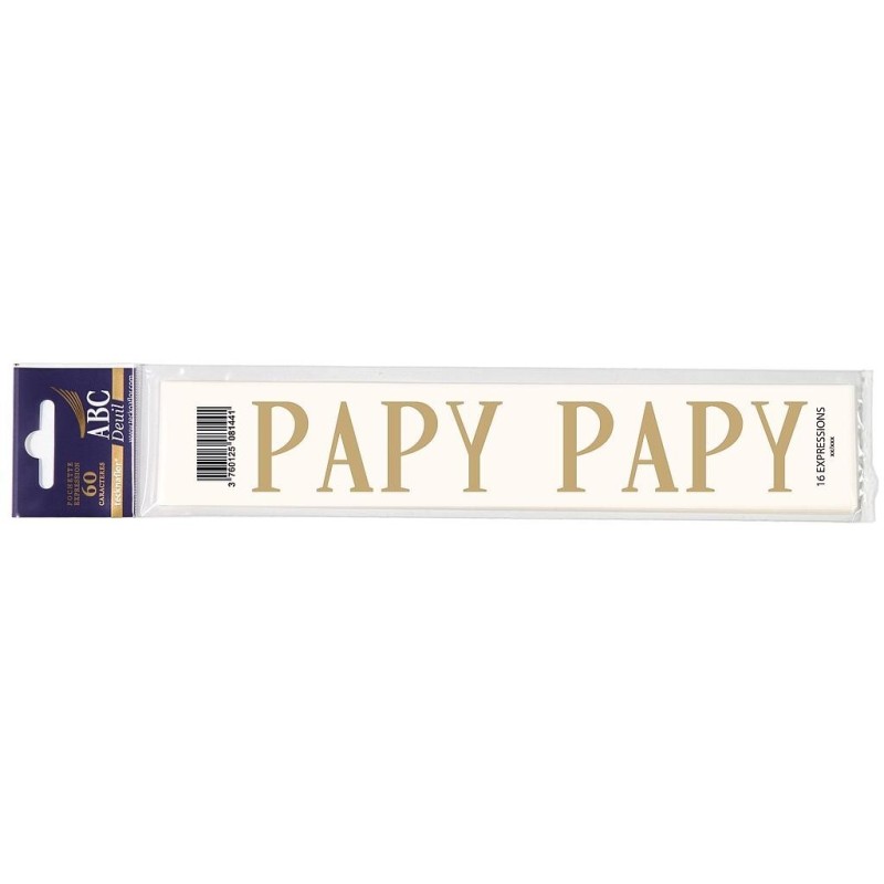 Mot Décalcomanie pour Ruban Mortuaire "PAPY"