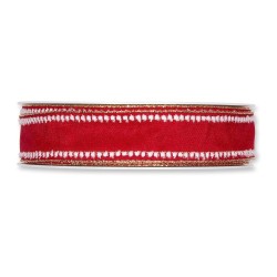 RUBAN DECO ROUGE _18m