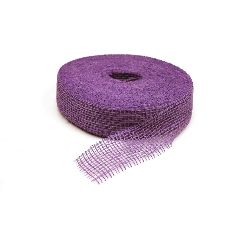 RUBAN JUTE_LAVANDE_5cm x 40m