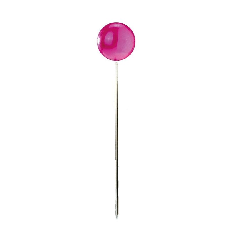 Épingles Perle Fuchsia 6mm x 65mm - Boite de 100 pièces