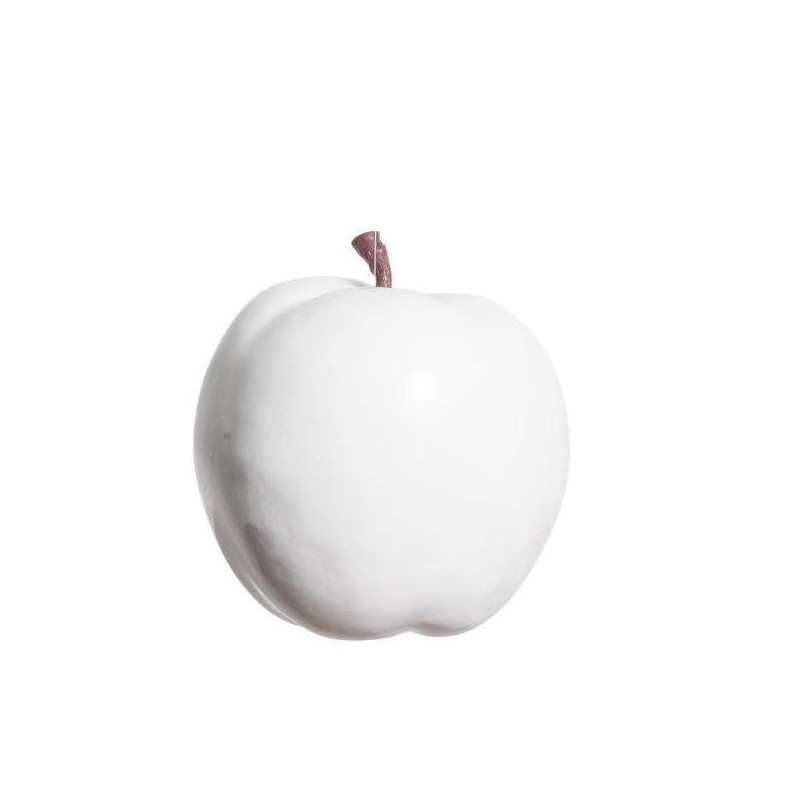 Pomme artificielle blanche ø 13cm