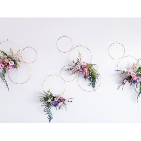 Anneaux en métal Or ø20 et 28cm- Set 2 pièces