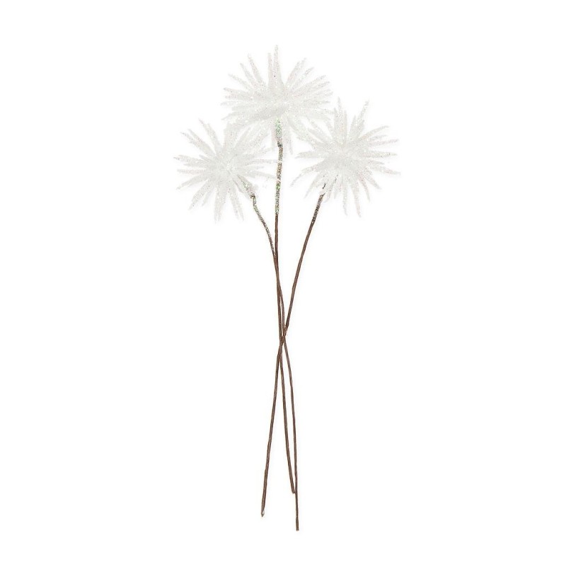 Chardons coloris blanc 13cm 6 pièces