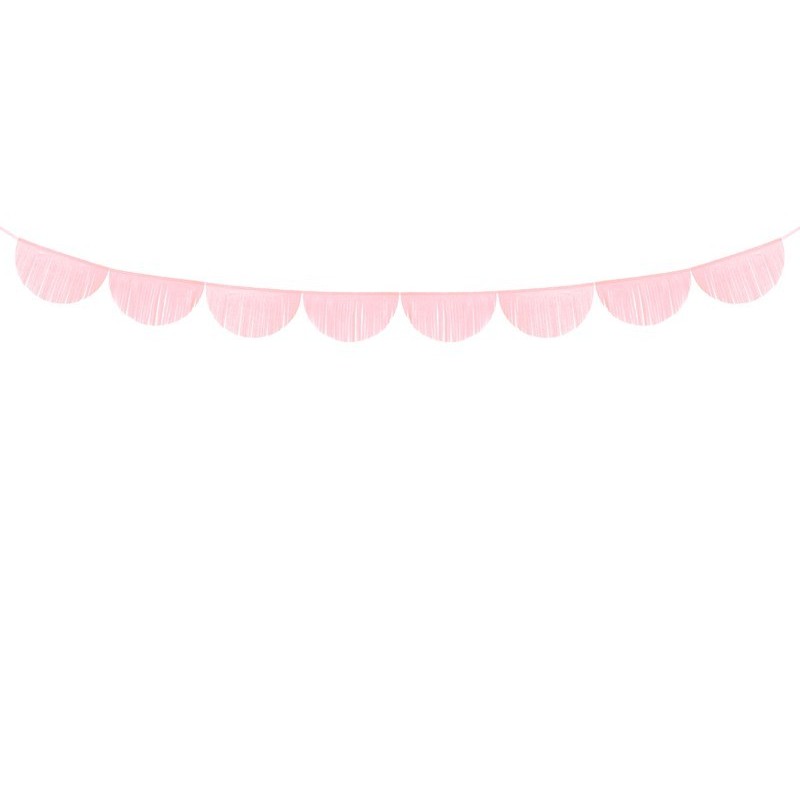 Guirlande en papier rose 3 mètres par 1 pièce
