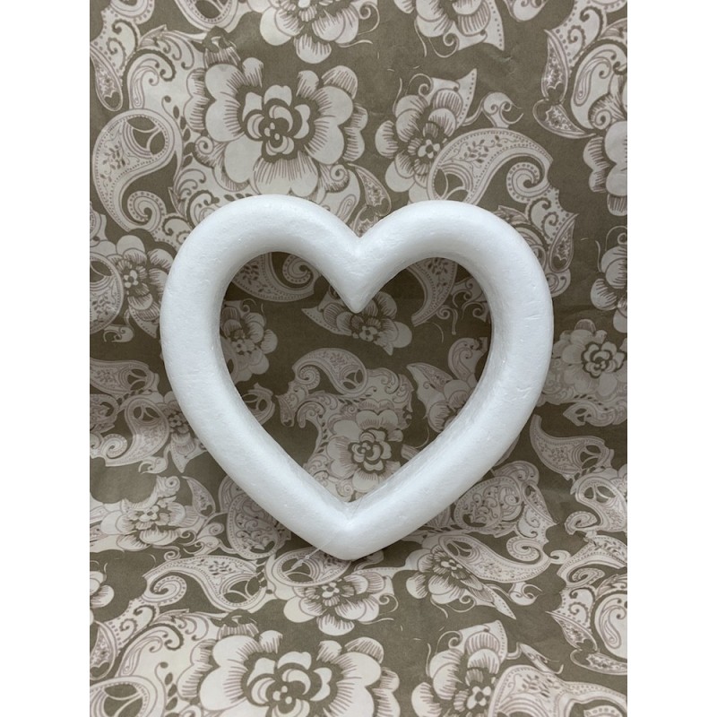 Coeur ouvert en polystyrène ø18 cm