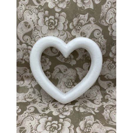 Coeur ouvert en polystyrène ø18 cm