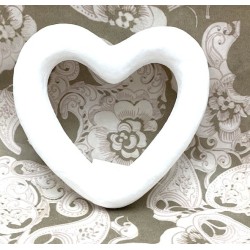 Coeur ouvert en polystyrène ø11 cm