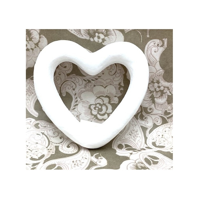 Coeur ouvert en polystyrène ø11 cm