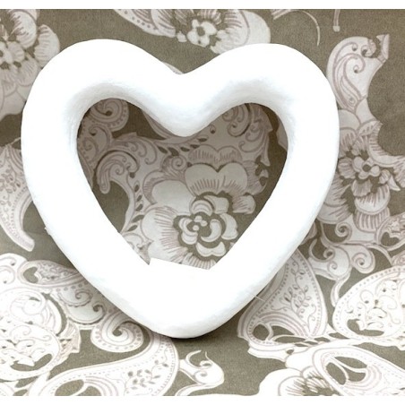 Coeur ouvert en polystyrène ø11 cm