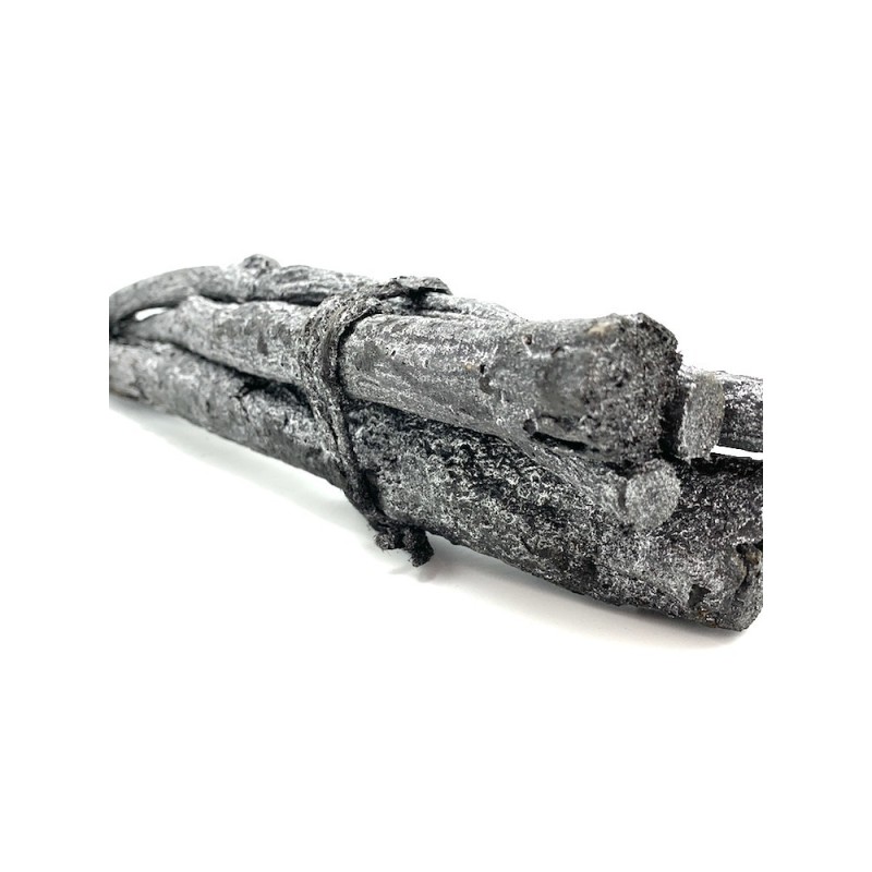 Bois naturel 5 branches en noir et argent 60 cm