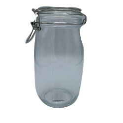 Bocal avec couvercle ouverture mécanique H21xø8 cm contenance 1500 ml