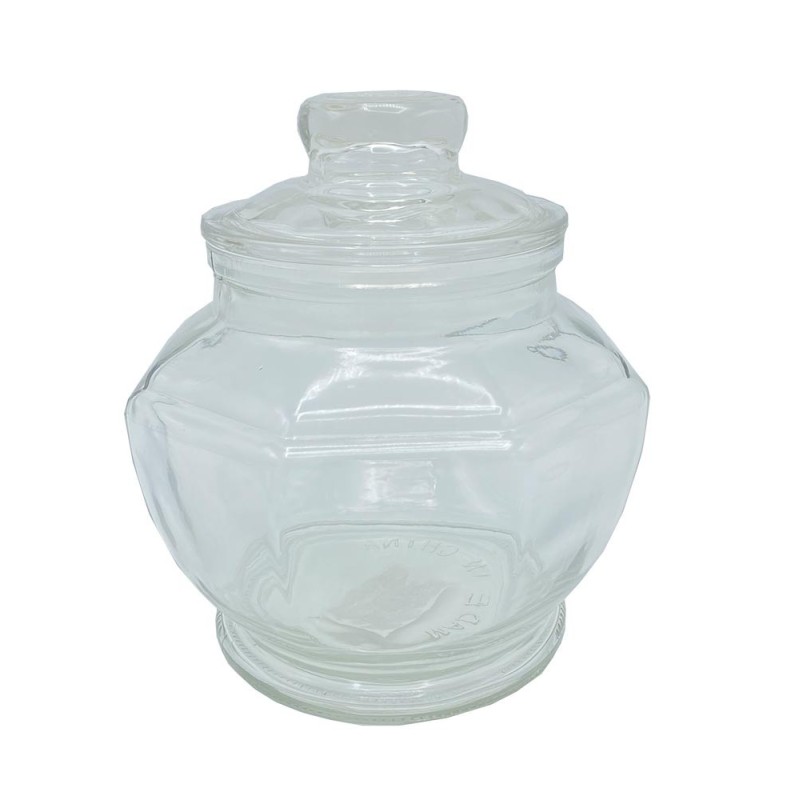 Bocal avec couvercle en verre H21 cm ø14 cm