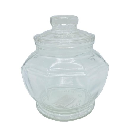 Bocal avec couvercle en verre H21 cm ø14 cm