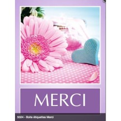 Etiquette autocollante "Merci"