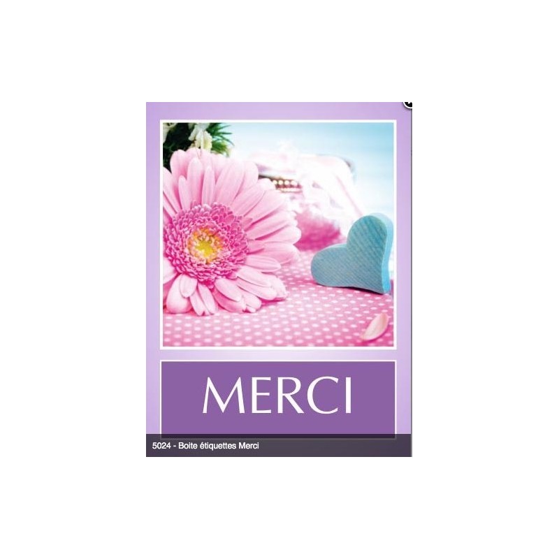 Etiquette autocollante "Merci"