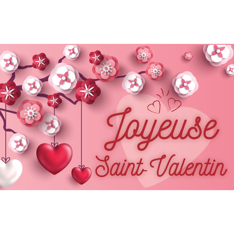 Carte message avec enveloppe " JOYEUSE SAINT VALENTIN"