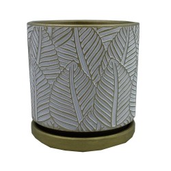 Pot Céramique Imitation Marbre Blanc | Artiflor | Grossiste Fleuriste