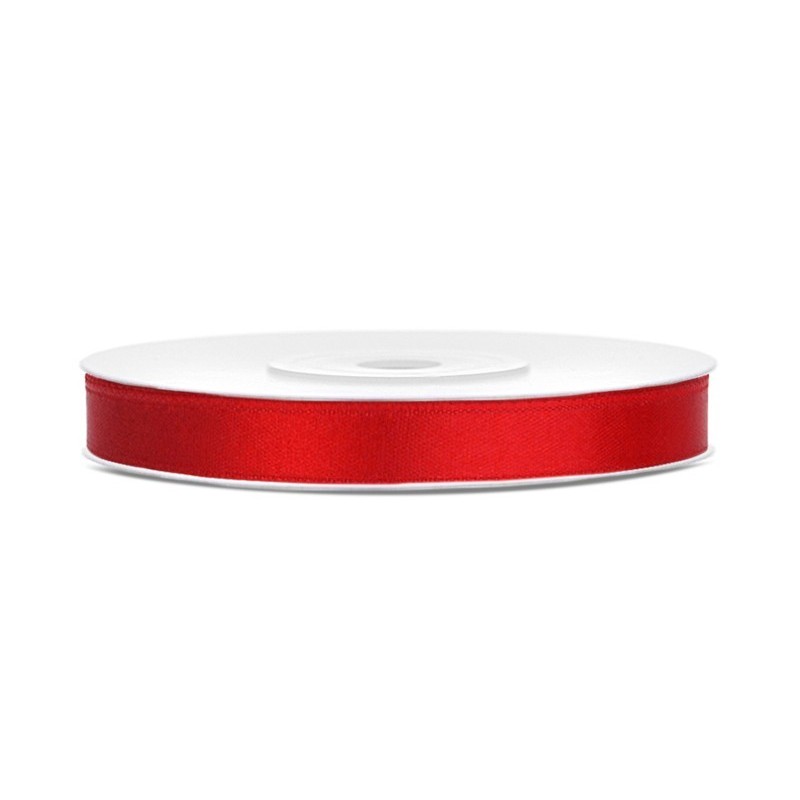 Ruban satin  6mm x 25m - Différentes couleurs
