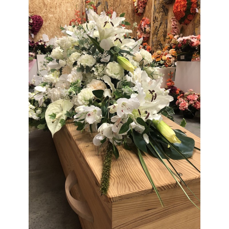 Dessus Cercueil artificiel | Grossiste fleuriste | Fait main