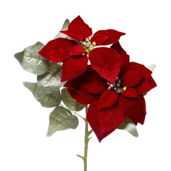 Poinsettia Artificiel en Velours - Différentes couleurs